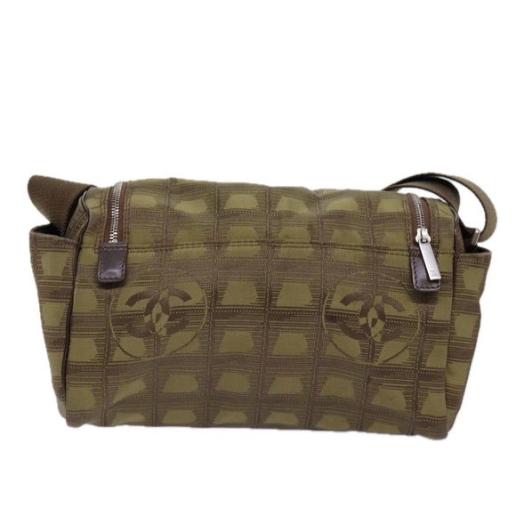 CHANEL New Travel Line Shoulder Bag Nylon Brown CC Auth th4868 - Picture 2 of 16